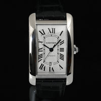 CARTIER | Tank Américaine, White Gold, Automatic Ref. W2609956 Cartier Box and Papers, 2015