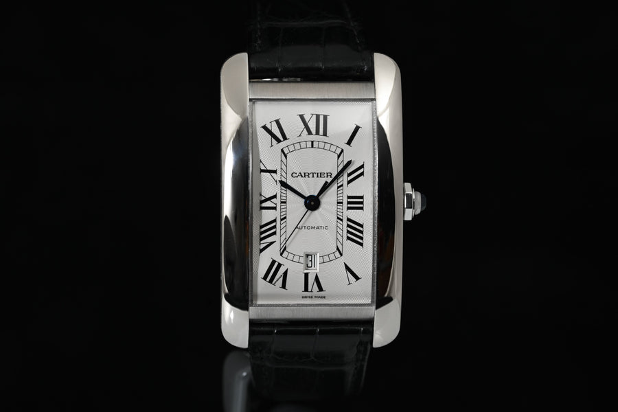 CARTIER | Tank Américaine, Oro bianco, Automatico Ref. W2609956 Scatola e Garanzia Cartier, 2023