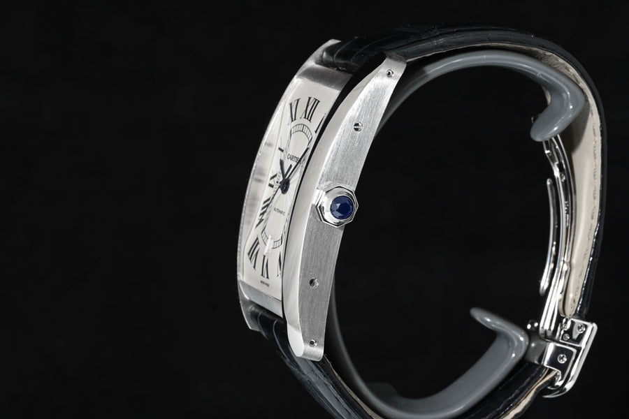 CARTIER | Tank Américaine, Oro bianco, Automatico Ref. W2609956 Scatola e Garanzia Cartier, 2023