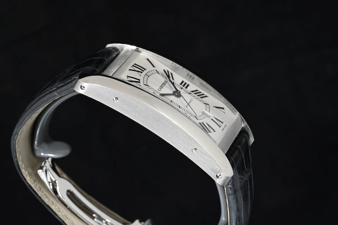 CARTIER | Tank Américaine, White Gold, Automatic Ref. W2609956 Cartier Box and Papers, 2015