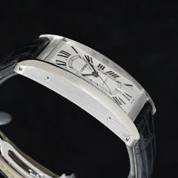 CARTIER | Tank Américaine, White Gold, Automatic Ref. W2609956 Cartier Box and Papers, 2015