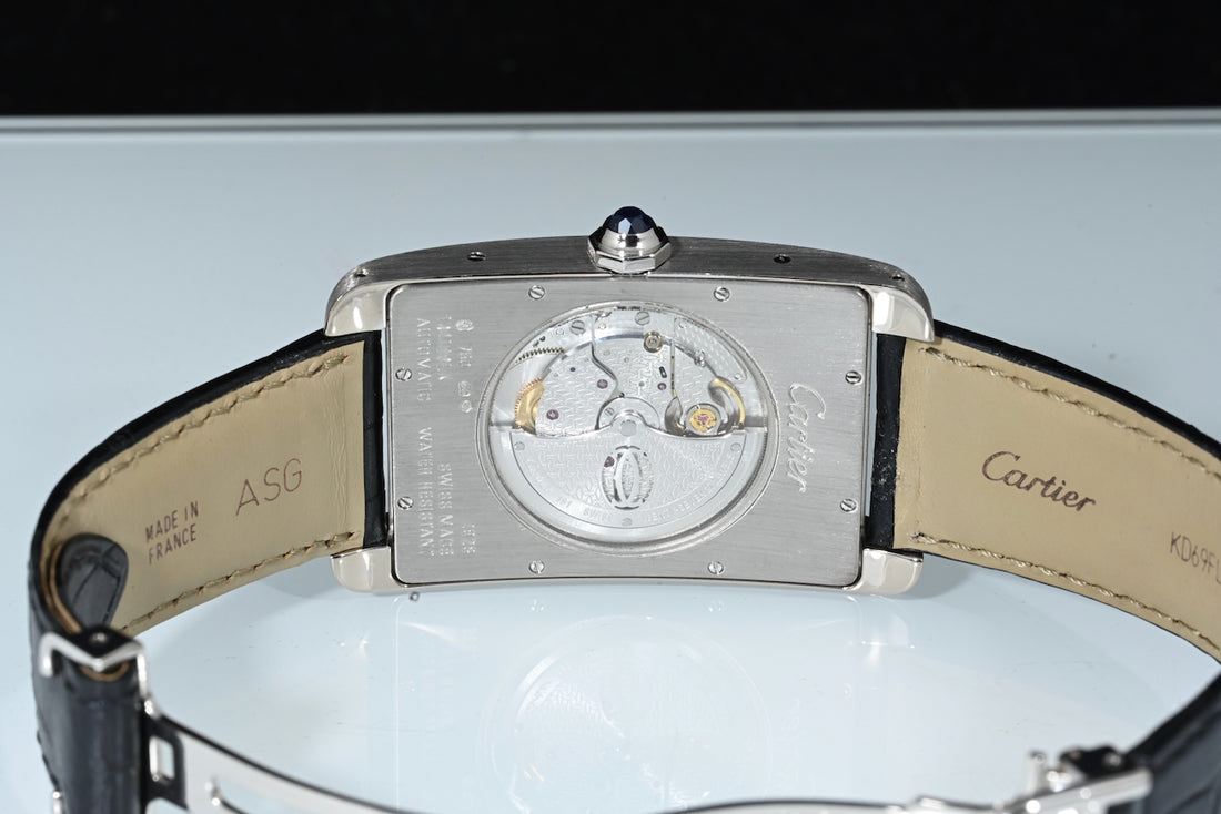 CARTIER | Tank Américaine, White Gold, Automatic Ref. W2609956 Cartier Box and Papers, 2015