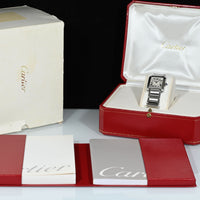 CARTIER | TANK FRANCAISE Quarzo Ref. 2465 Scatola e Garanzia Cartier, 2001 Acciaio