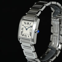 CARTIER | TANK FRANCAISE Quarzo Ref. 2465 Scatola e Garanzia Cartier, 2001 Acciaio