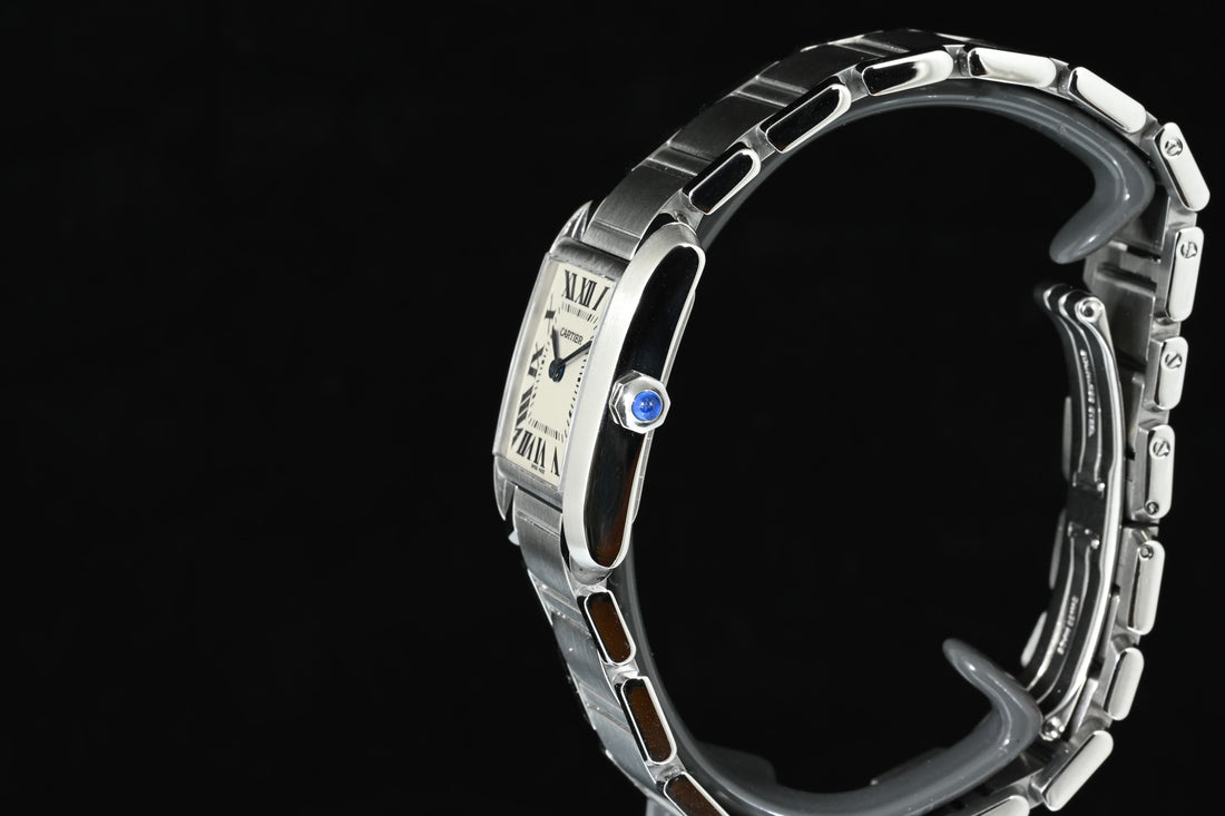 CARTIER | TANK FRANCAISE Quarzo Ref. 2465 Scatola e Garanzia Cartier, 2001 Acciaio