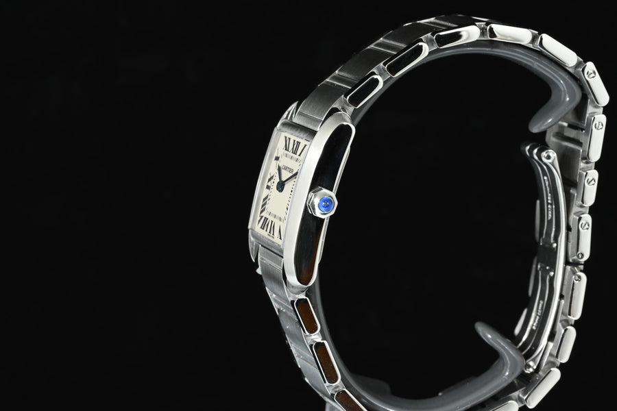 CARTIER | TANK FRANCAISE Quarzo Ref. 2465 Scatola e Garanzia Cartier, 2001 Acciaio