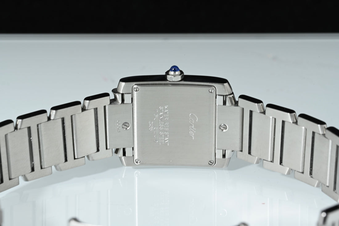 CARTIER | TANK FRANCAISE Quarzo Ref. 2465 Scatola e Garanzia Cartier, 2001 Acciaio