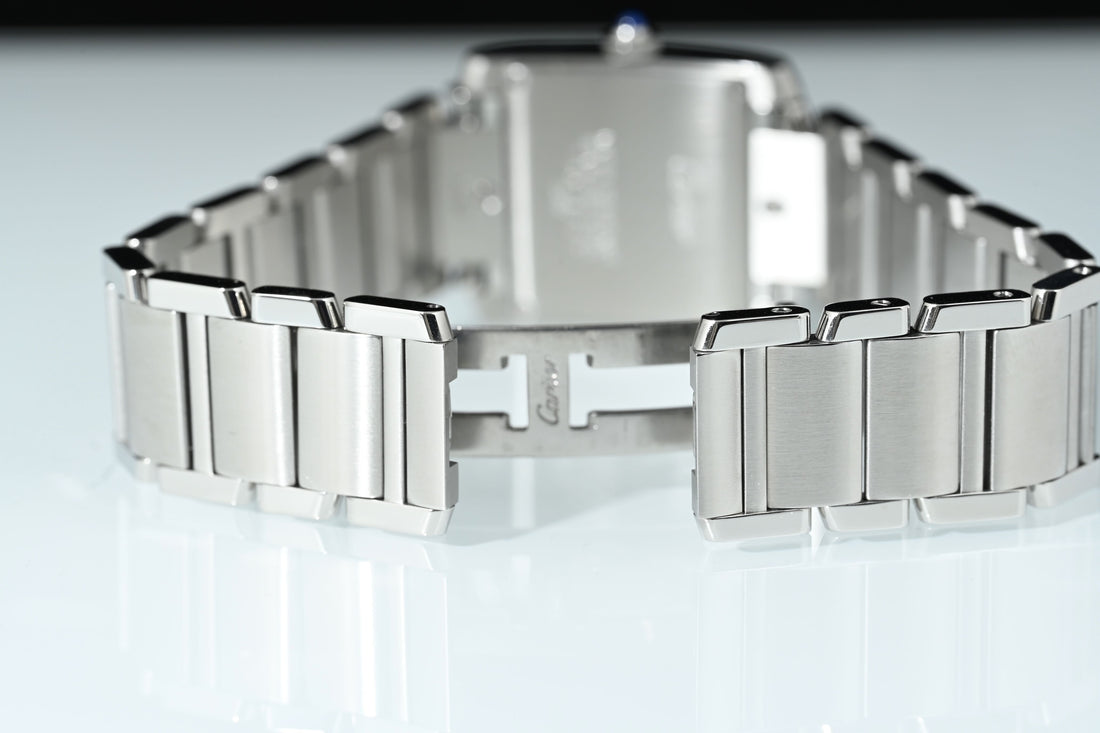 CARTIER | TANK FRANCAISE Quarzo Ref. 2465 Scatola e Garanzia Cartier, 2001 Acciaio