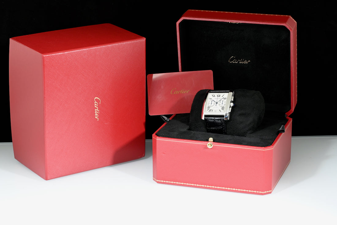 CARTIER | TANK MC 34.3 Chronograph Steel, Automatic Ref. W5330007 Cartier Box and papers, 2018