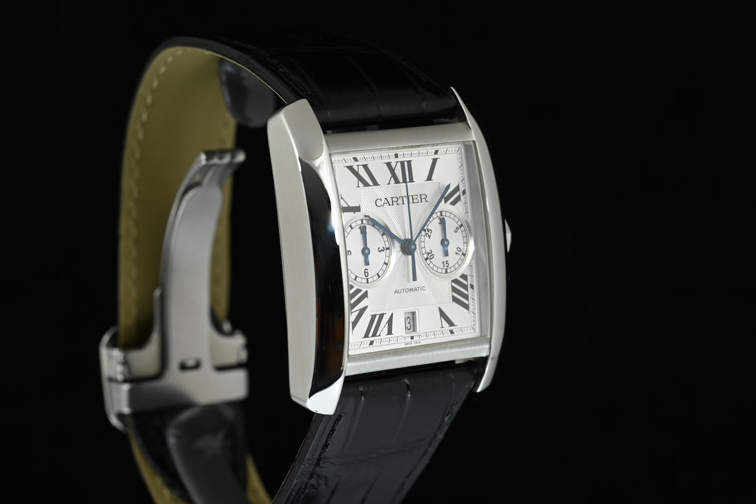 CARTIER | TANK MC 34.3 Chronograph Steel, Automatic Ref. W5330007 Cartier Box and papers, 2018