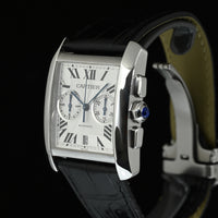 CARTIER | TANK MC 34.3 Chronograph Steel, Automatic Ref. W5330007 Cartier Box and papers, 2018