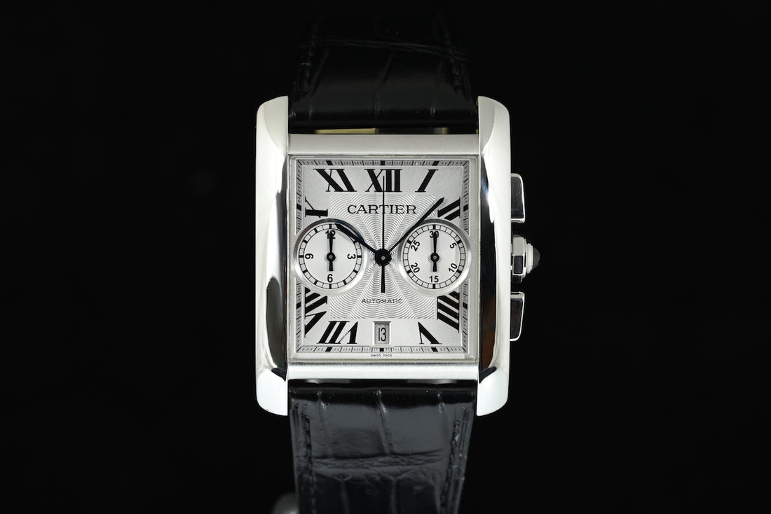 CARTIER | TANK MC 34.3 Chronograph Steel, Automatic Ref. W5330007 Cartier Box and papers, 2018