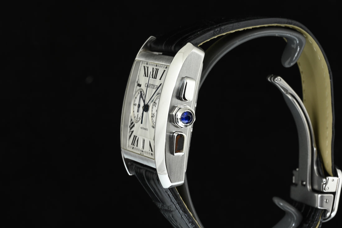 CARTIER | TANK MC 34.3 Chronograph Steel, Automatic Ref. W5330007 Cartier Box and papers, 2018