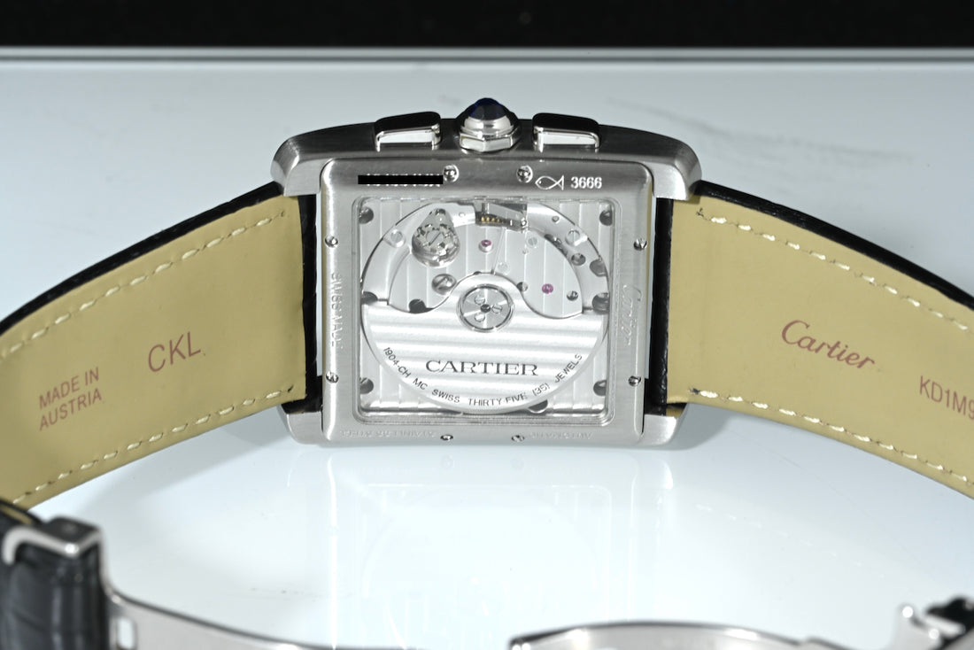 CARTIER | TANK MC 34.3 Chronograph Steel, Automatic Ref. W5330007 Cartier Box and papers, 2018