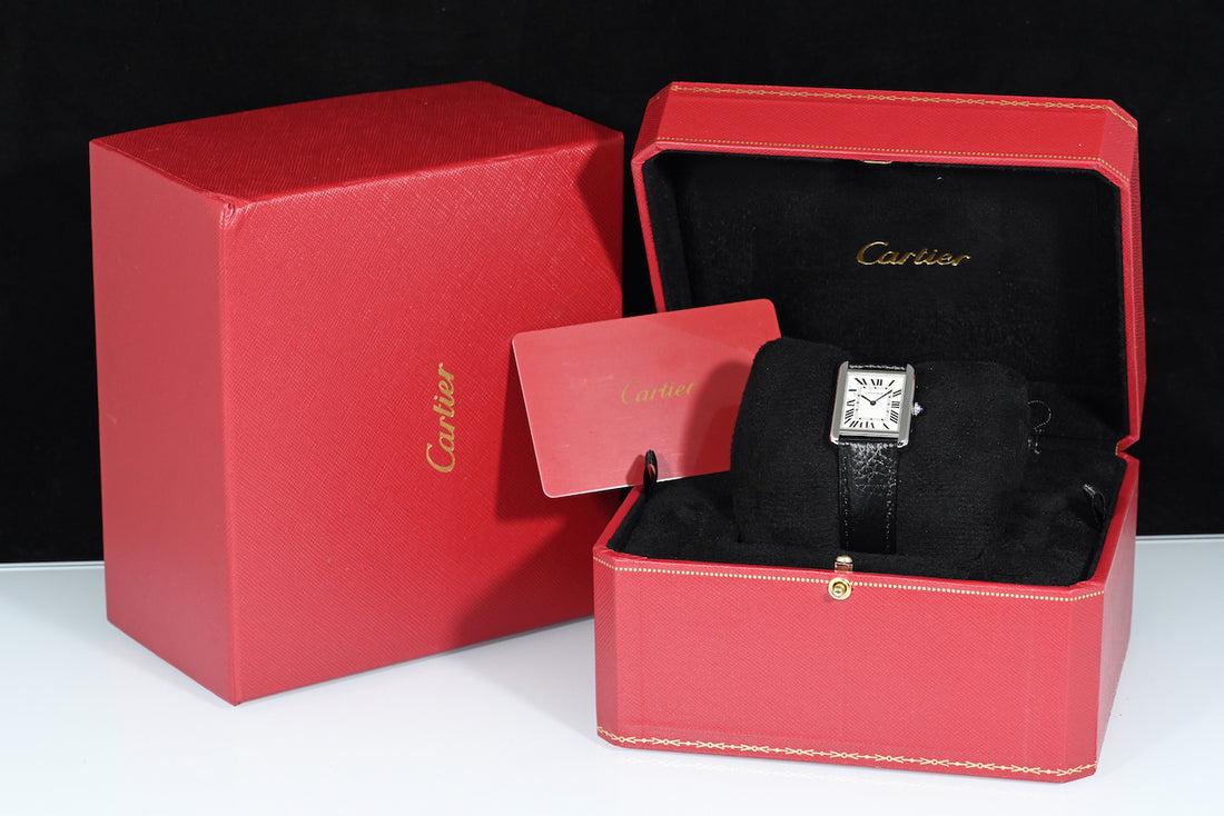 CARTIER | TANK SOLO Steel, Quartz, Small Ref. W1018255 Cartier box and papers, 2017