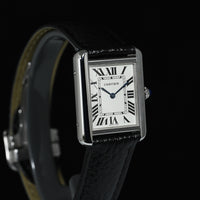 CARTIER | TANK SOLO Steel, Quartz, Small Ref. W1018255 Cartier box and papers, 2017