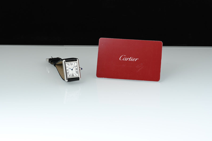 CARTIER | Orologio TANK SOLO Ref. WSTA0042 Garanzia Cartier, 2022, Acciaio, Quarzo