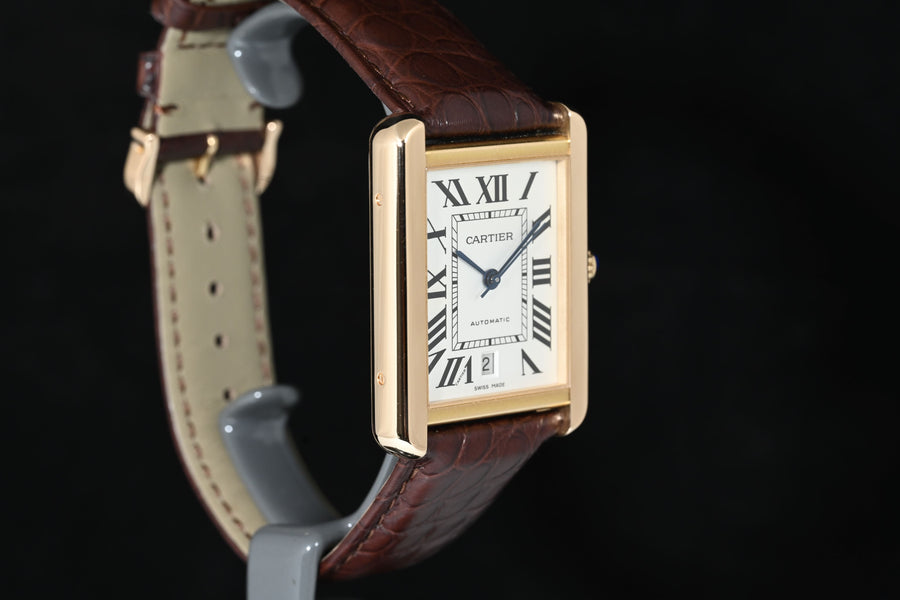 CARTIER | TANK SOLO XL Oro rosa 18 Kt., Automatico Ref. W5200026 Scatola e Garanzia Cartier, 2023