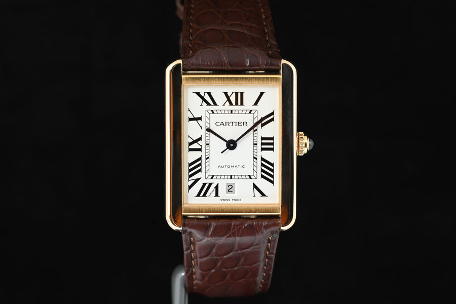 CARTIER | TANK SOLO XL Oro rosa 18 Kt., Automatico Ref. W5200026 Scatola e Garanzia Cartier, 2023