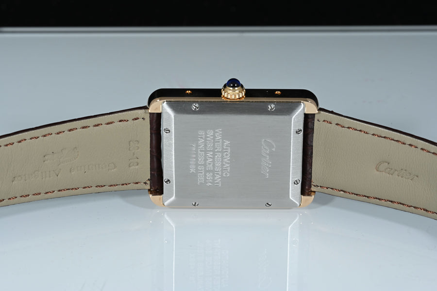 CARTIER | TANK SOLO XL Oro rosa 18 Kt., Automatico Ref. W5200026 Scatola e Garanzia Cartier, 2023