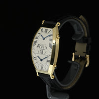 CARTIER | Dual Time tonneau Orologio al quarzo in oro giallo 18 Kt. Scatola Cartier, anni ‘90