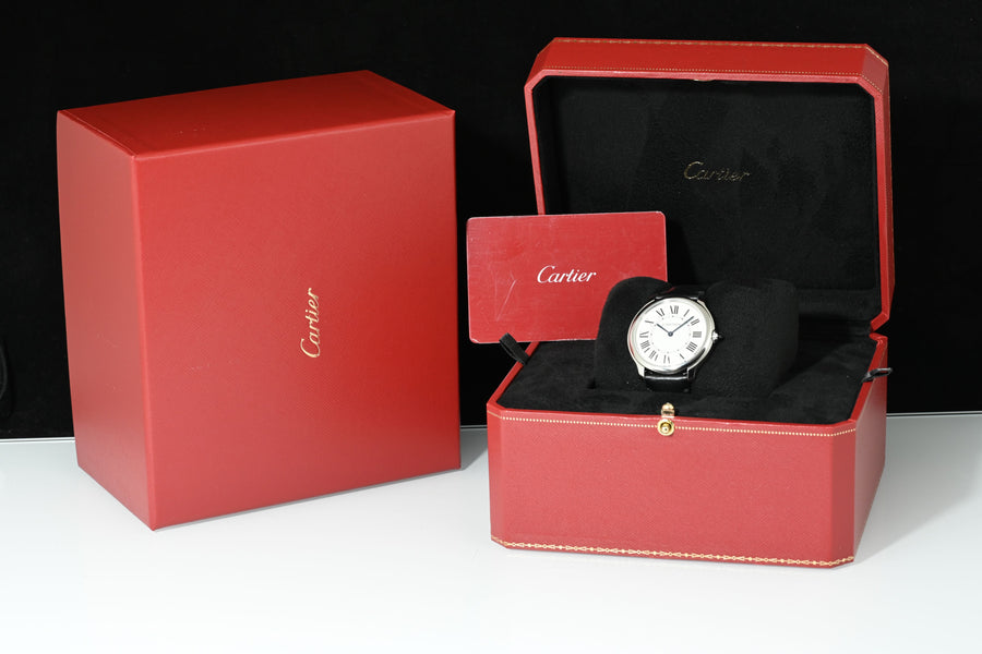 CARTIER | RONDE MUST DE CARTIER Ref. WSRN0031 Scatola e Garanzia Cartier, 2024, Acciaio, Quarzo, 36 mm.