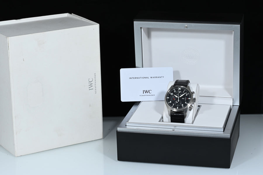 IWC | PILOT’s Chronograph Acciaio, 43 mm. Ref. IW377701 Scatola e Garanzia, IWC 2018