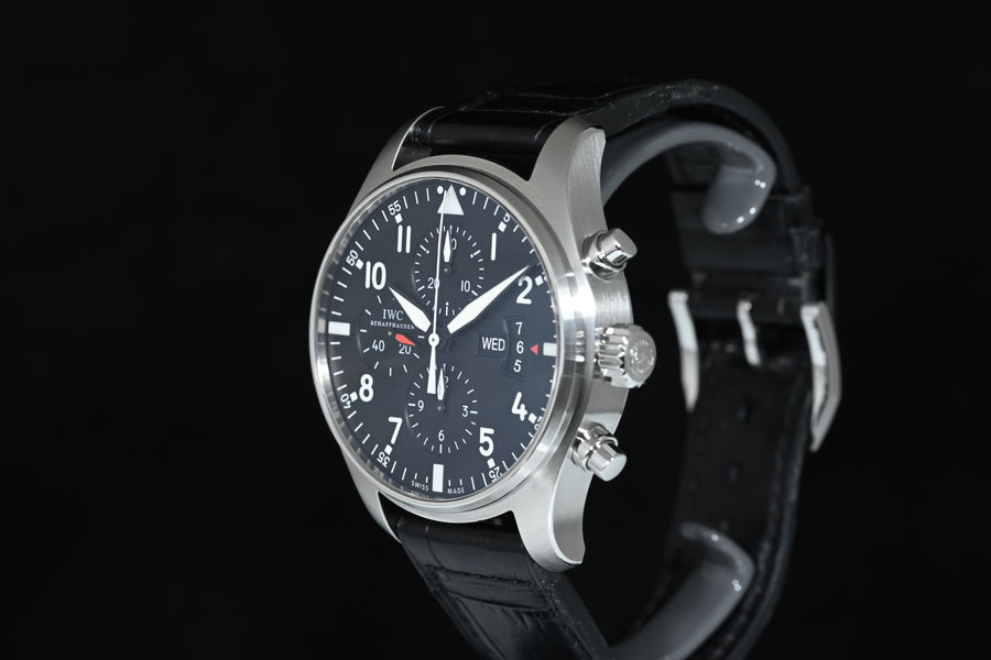 IWC | PILOT’s Chronograph Acciaio, 43 mm. Ref. IW377701 Scatola e Garanzia, IWC 2018