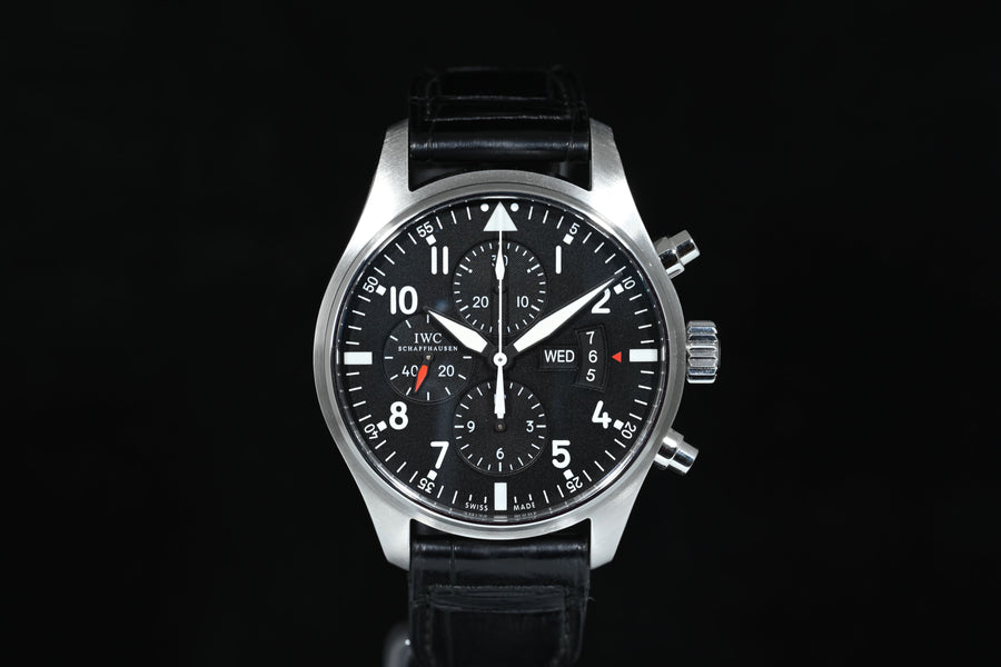 IWC | PILOT’s Chronograph Acciaio, 43 mm. Ref. IW377701 Scatola e Garanzia, IWC 2018