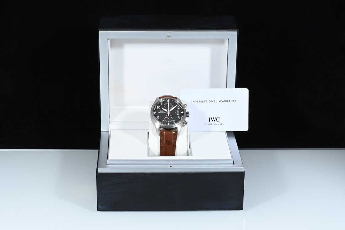 IWC | SPITFIRE Chronograph Pilot’s watch Ref. IW387802 Flyback Acciaio, 43 mm. Scatola e Garanzia IWC