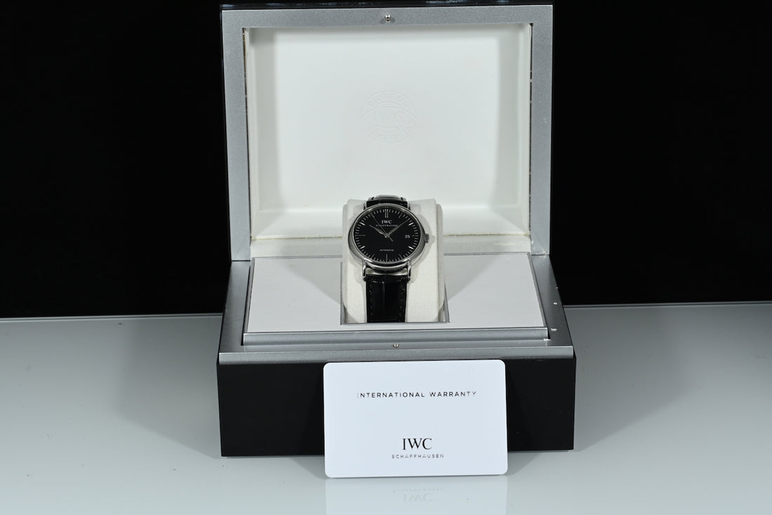 IWC | PORTOFINO Automatic Black dial Ref. IW356305 39 mm Acciaio Scatola e Garanzia 2018