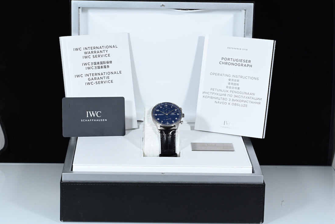 IWC | Portugieser Chronograph Edition «150 Years» Portoghese blu dial | Ref. IW371601 Scatola e Garanzia 2019