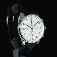 IWC | Portoghese Chronograph Portugieser, 41 mm., Acciaio, Ref. IW371417 Scatola e Garanzia IWC, 2010