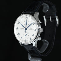 IWC | Portoghese Chronograph Portugieser, 41 mm., Acciaio, Ref. IW371417 Scatola e Garanzia IWC, 2010
