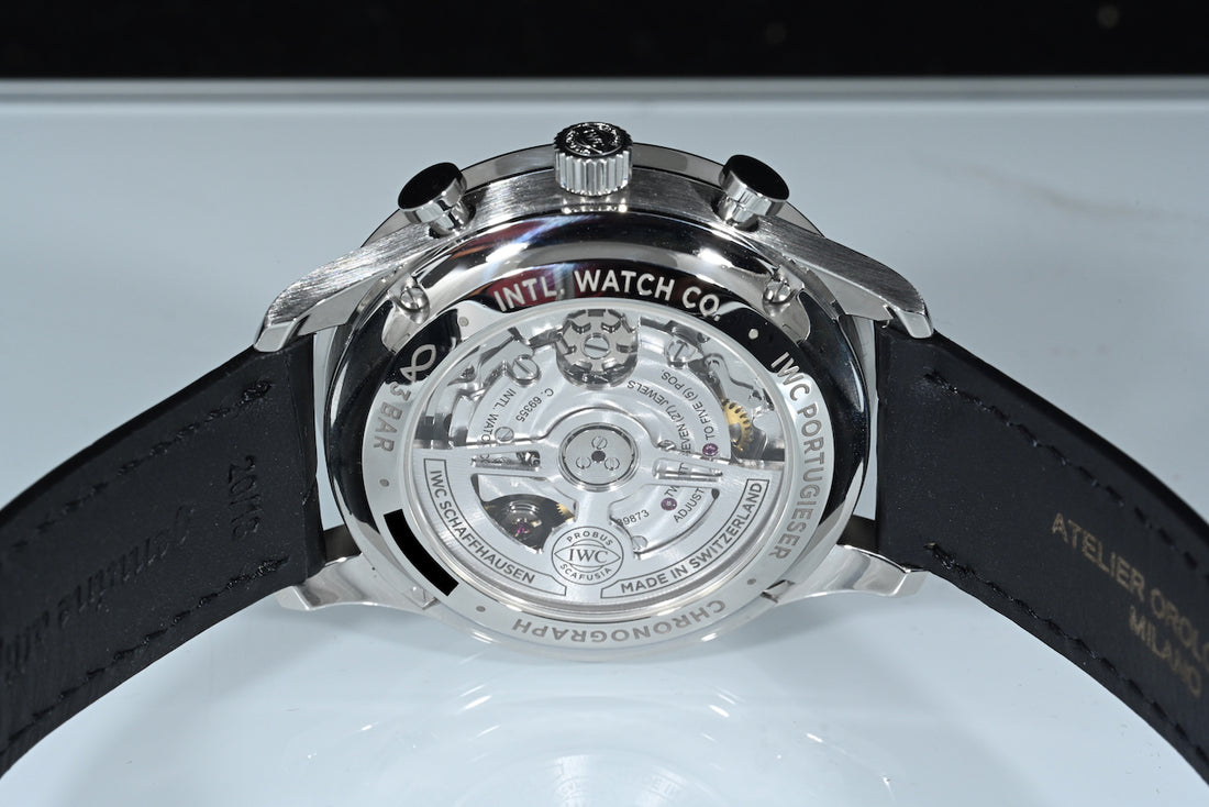 IWC | Portoghese Chronograph Portugieser, 41 mm., Acciaio, Ref. IW371606 Scatola e Garanzia IWC 2021 Blu dial