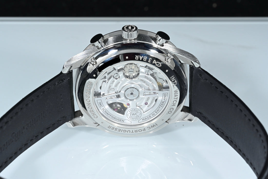 IWC | Portoghese Chronograph Portugieser, 41 mm., Acciaio, Ref. IW371616 Scatola e Garanzia IWC 2020 Bordeaux dial