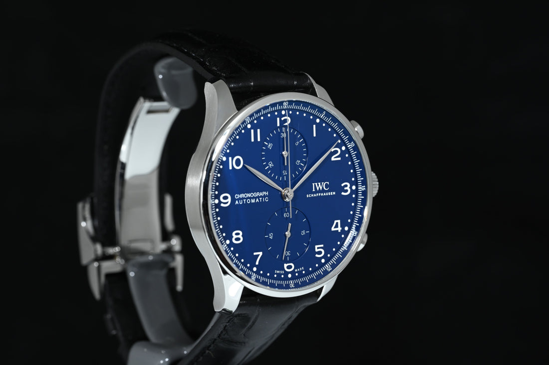 IWC | Portugieser Chronograph Edition «150 Years» Portuguese blue dial|  Ref. IW371601 Box and Paper 2018