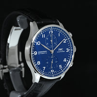 IWC | Portugieser Chronograph Edition «150 Years» Portuguese blue dial|  Ref. IW371601 Box and Paper 2018