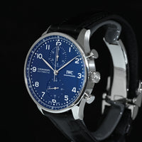 IWC | Portugieser Chronograph Edition «150 Years» Portuguese blue dial|  Ref. IW371601 Box and Paper 2018