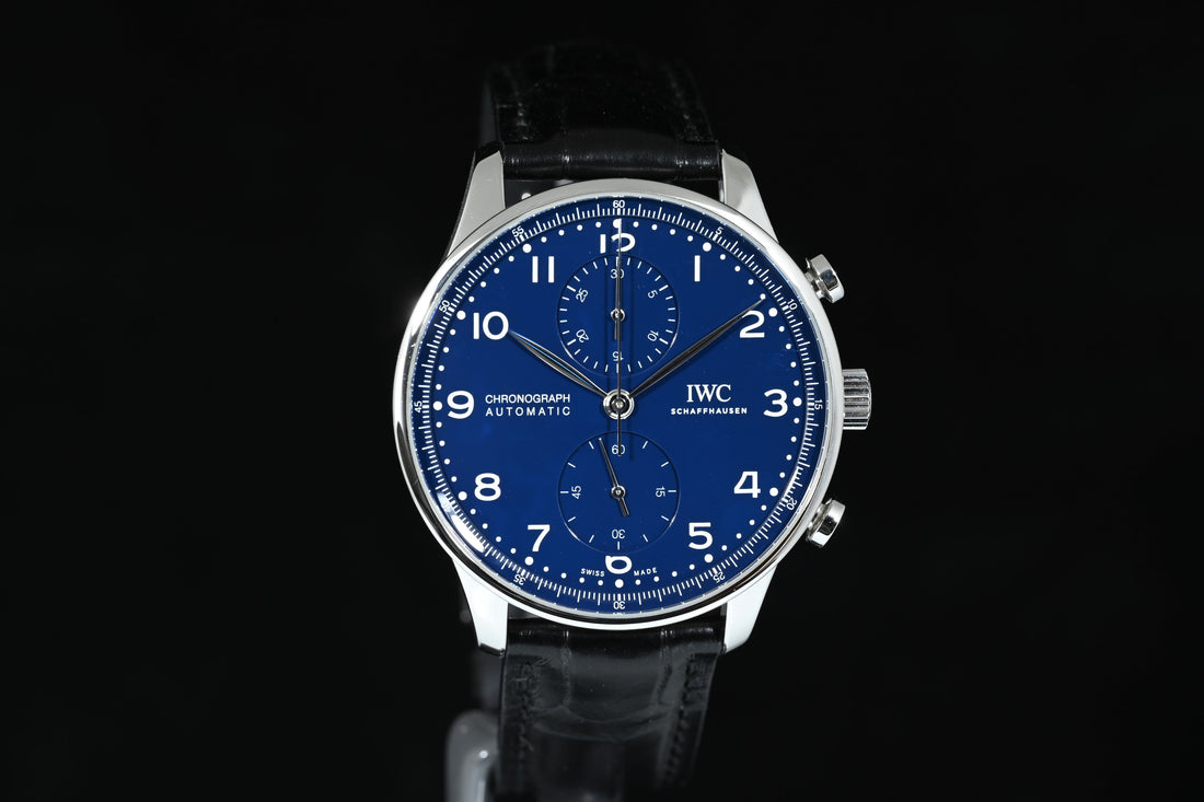 IWC | Portugieser Chronograph Edition «150 Years» Portuguese blue dial|  Ref. IW371601 Box and Paper 2018
