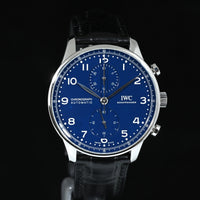 IWC | Portugieser Chronograph Edition «150 Years» Portuguese blue dial|  Ref. IW371601 Box and Paper 2018