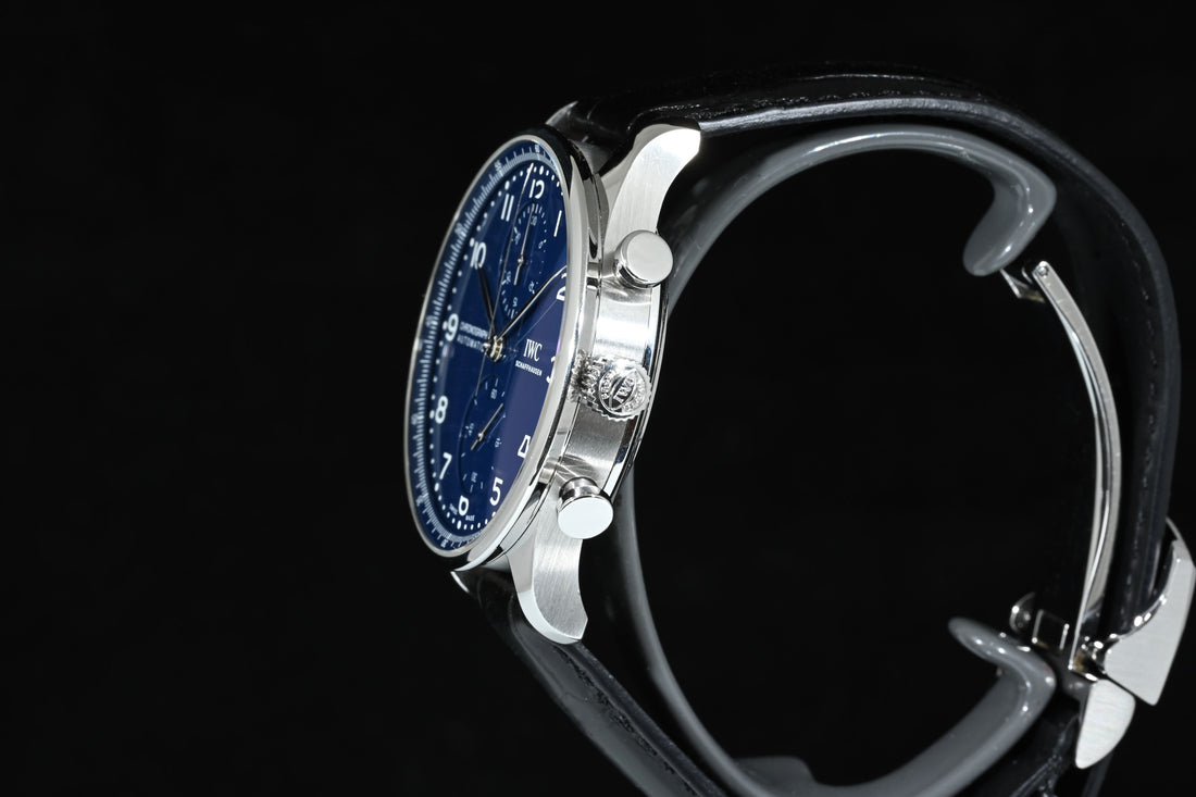 IWC | Portugieser Chronograph Edition «150 Years» Portuguese blue dial|  Ref. IW371601 Box and Paper 2018