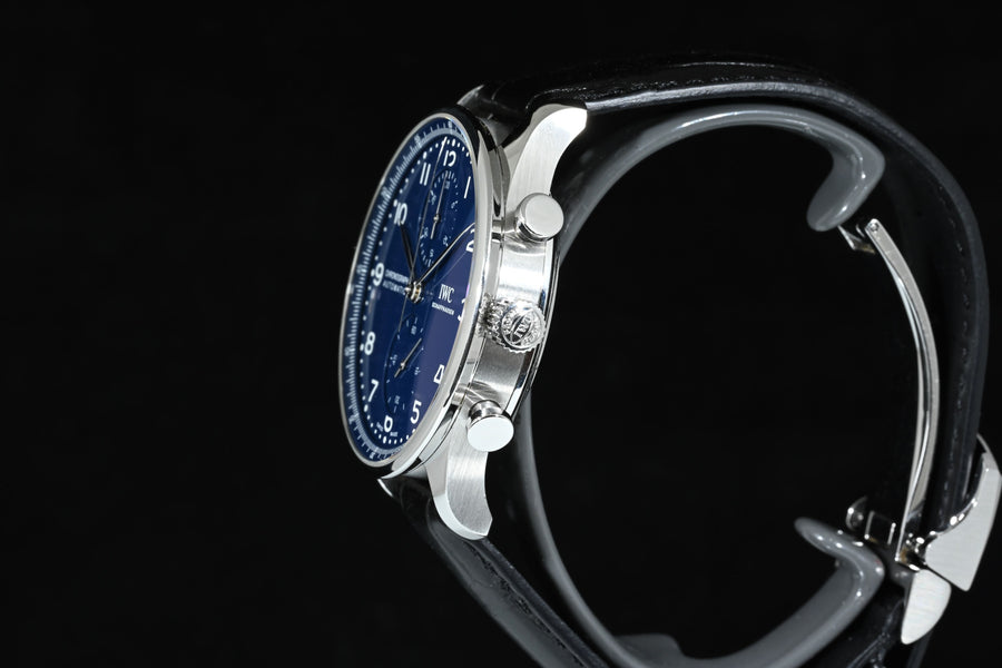 IWC | Portugieser Chronograph Edition «150 Years» Portuguese blue dial|  Ref. IW371601 Box and Paper 2018
