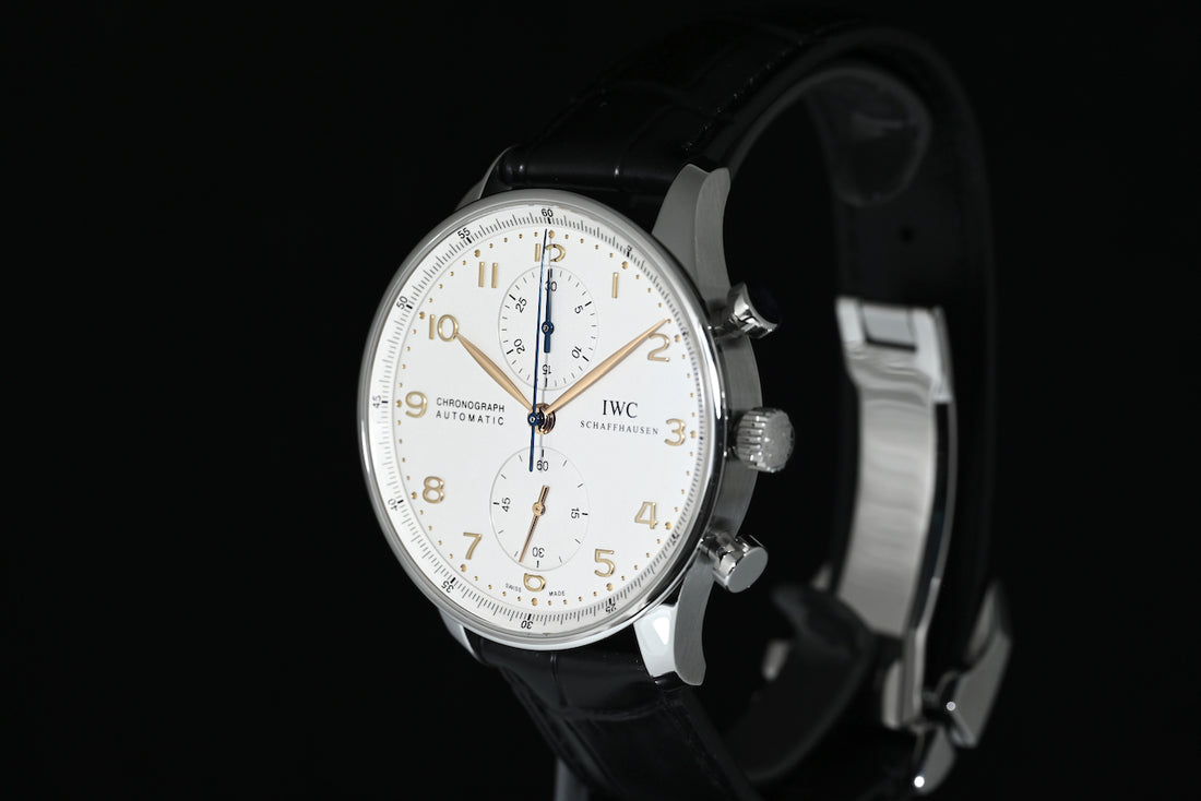 IWC | Portugieser Chronograph Portugieser, 41 mm., Steel, Ref. IW371445 Box and IWC papers, 2015