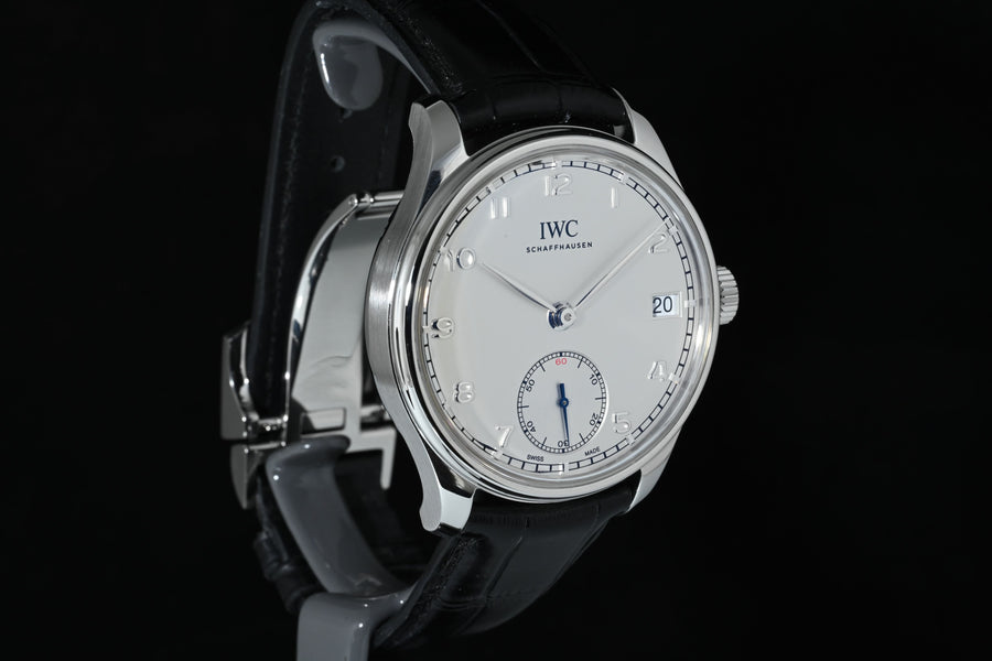 IWC | PORTUGUESE 8 days, Manual winding, Steel, 43 mm, IWC Warranty 2016 Hand-wound