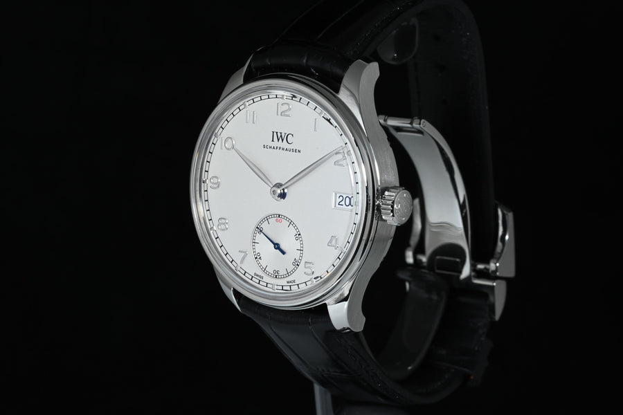 IWC | PORTUGUESE 8 days, Manual winding, Steel, 43 mm, IWC Warranty 2016 Hand-wound