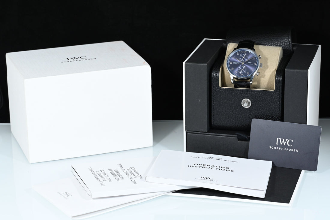 IWC | Portoghese Chronograph Portugieser, 41 mm., Acciaio, Ref. IW371606 Scatola e Garanzia IWC, 2021