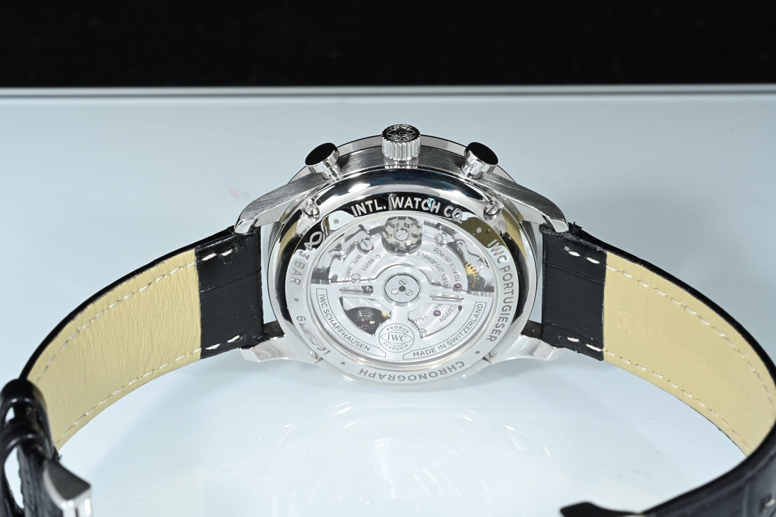 IWC | Portoghese Chronograph Portugieser, 41 mm., Acciaio, Ref. IW371606 Scatola e Garanzia IWC, 2021