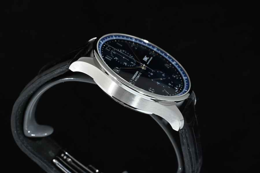 IWC | Portuguese Chronograph Portugieser, 41 mm., Steel, Ref. IW371606 IWC Guarantee 2022 Blue dial
