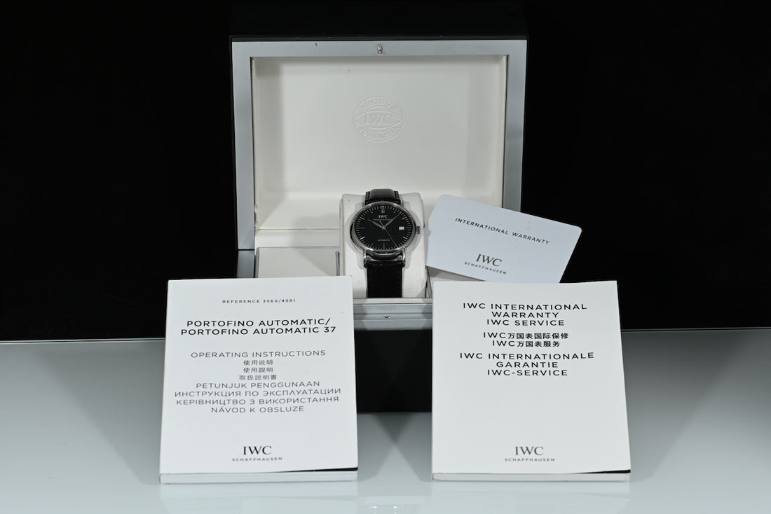 IWC | PORTOFINO Automatic Black dial Ref. IW356305 39 mm Acciaio Scatola e Garanzia 2015